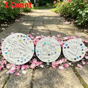 DIY Stepping Stone Kit for Mother's Day, Hand Prints Stepping Stones for Kids, Indoor Outdoor Family Keepsake Craft Gift