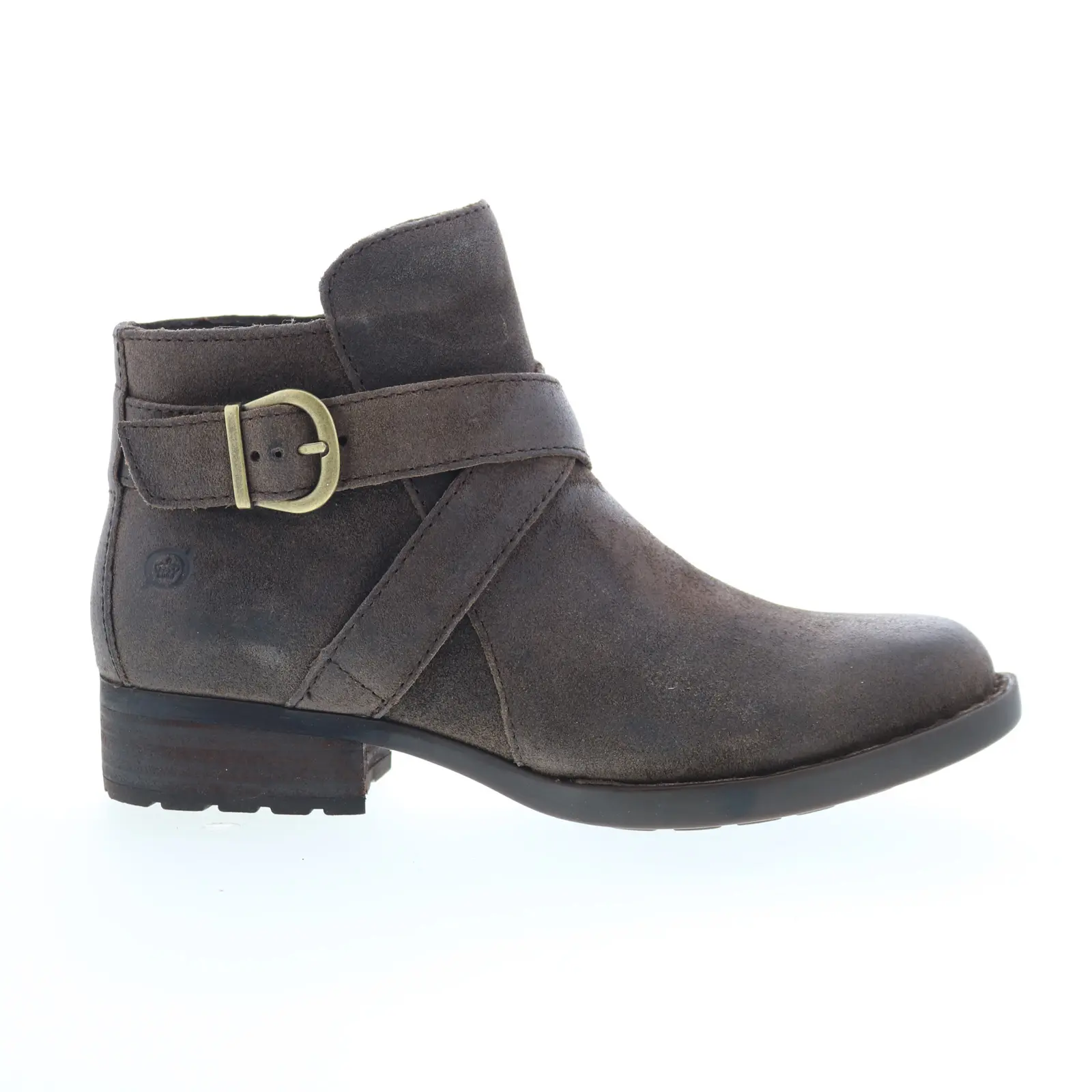 Born Trinculo F11417 Womens Gray Leather Zipper Ankle & Booties Boots