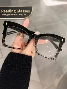 Retro Cat-Eye Reading Glasses for Men and Women, Clear and Transparent, Suitable for Computer Reading with +1.0 to +4.0 Magnification,christmas gifts