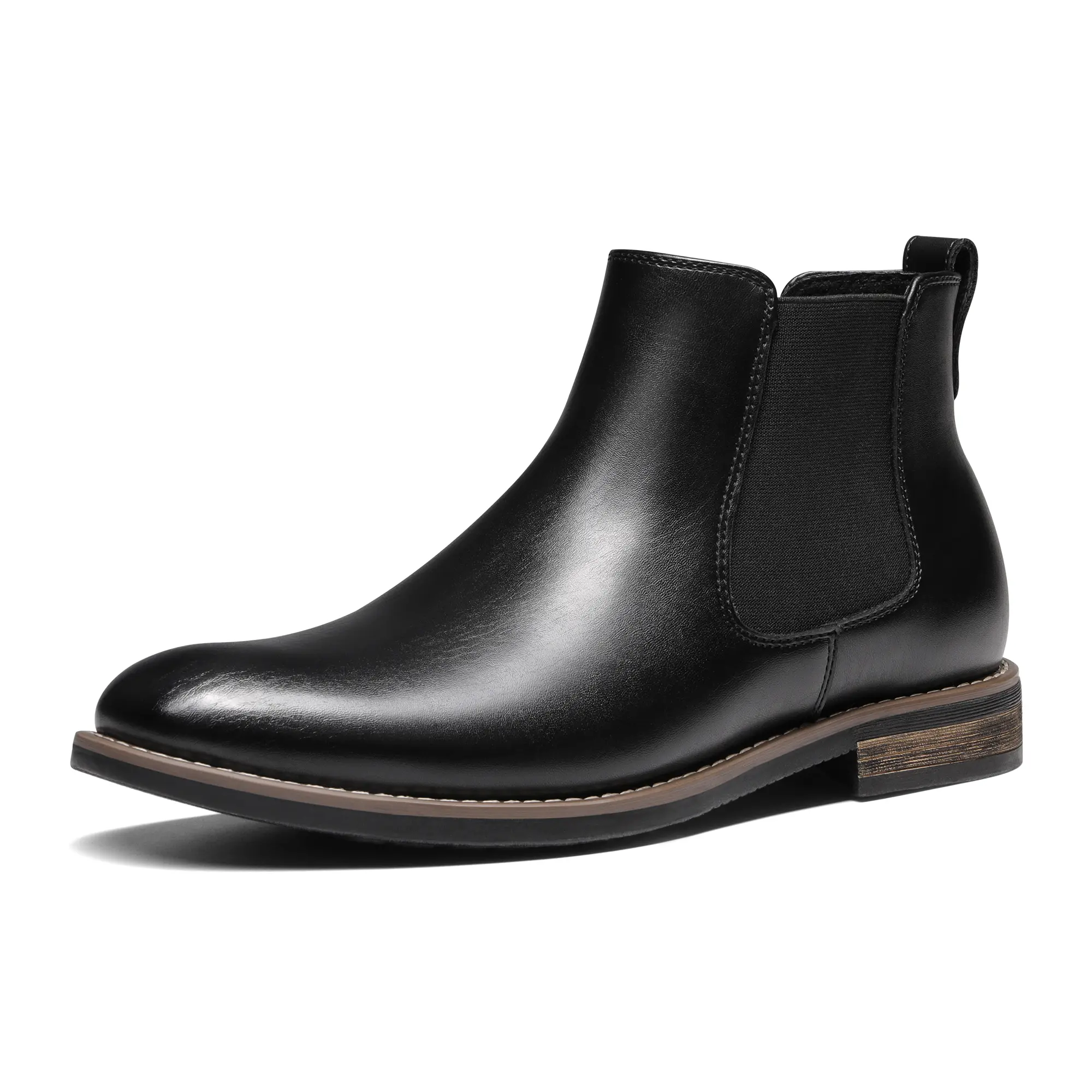 BRUNO MARC Men's Vegan Leather Dress Chelsea Boots - Closed Ankle-Height Walking Shoes with Elastic Gussets, Black Shoes for Men BRUNO MARC Men's Vegan Leather Dress Chelsea Boots - Closed Ankle-Height Walking Shoes with Elastic Gussets, Black Shoes for Men