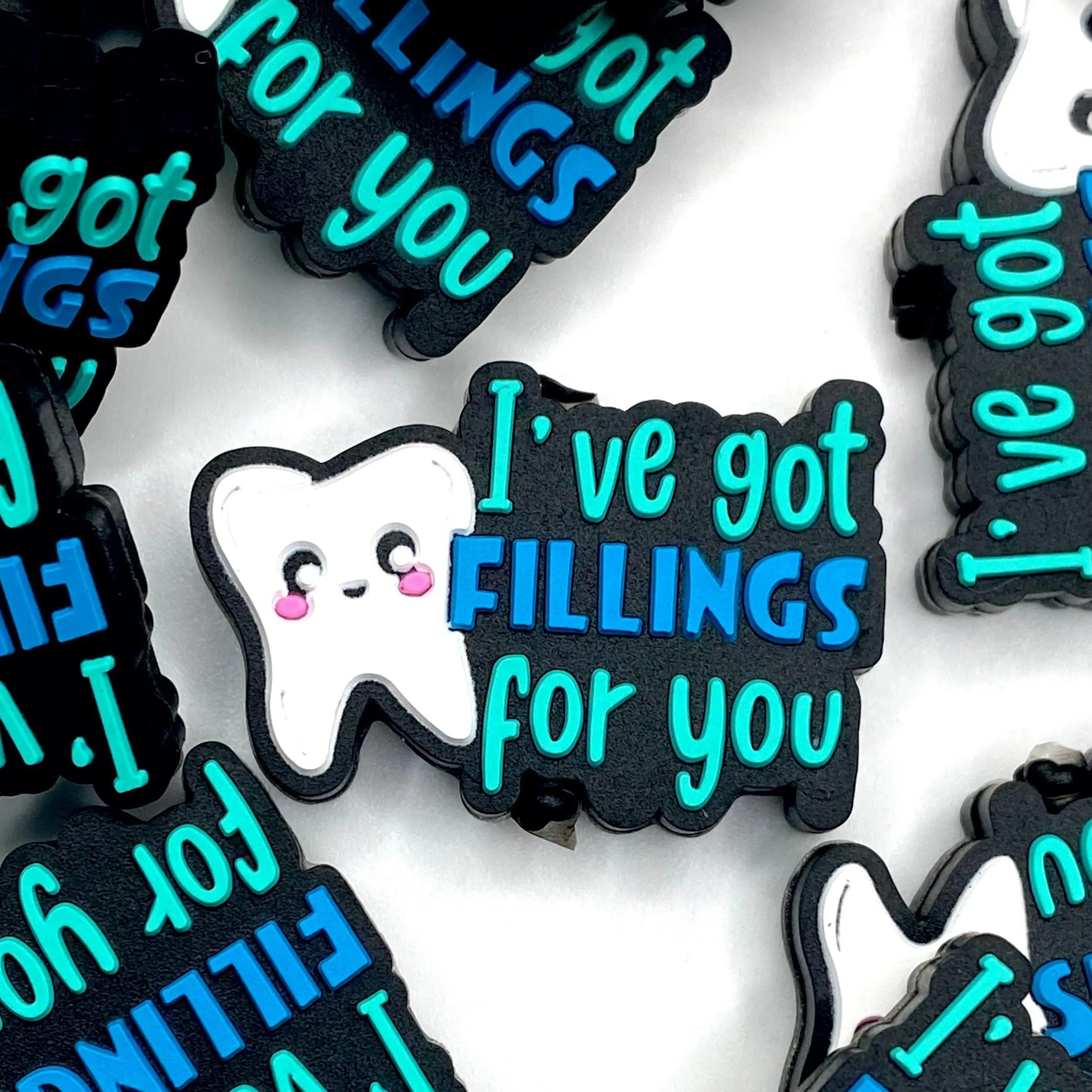 1pc I Got Fillings For You Silicone Focal Beads - Dentist DIY & Crafting Supplies