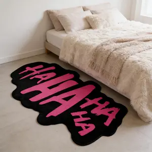 Unusual Creative Letter Rug, Fun Trendy Home Decor Carpet, Bedroom Bedside Mat, Sofa Living Room Area Rug, Soft Plush Comfort Pad, Fluffy Rug