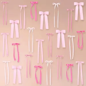 40 Bow Wall Decorations, DIY Bow Background Cloth, Ribbon Flower Garlands, Birthday Party Wedding Decoration, Room Bedroom Decor, Decorative Banner