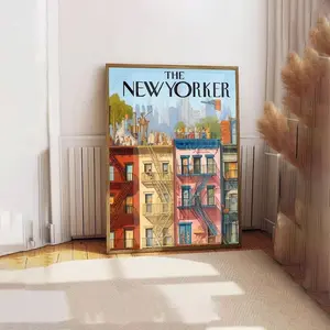 Vintage New Yorker Cover Poster, March 1975, Mid-Century Modern Art