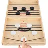 Fast Sling Puck Game - Test Your Speed and Accuracy with This Fast-Paced Wooden Air Hockey Board Game - Guaranteed Fun for Family Night or Friends Party