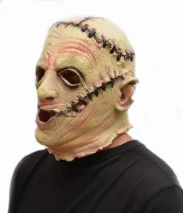 Halloween Texas Chainsaw Massacre Killer Mask Scary Stitched Creepers Skin Face Mask