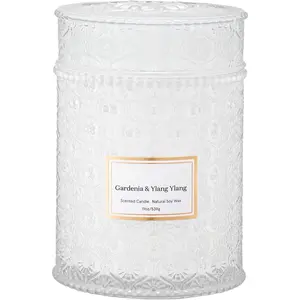 Gardenia & Yng Yng Scented Candle - Yng, Tuberose, Orange Blossom |19 oz rge Wooden Wick Candle |  Soy Wax | 90 Hours Clean  | -Ready for Hosts