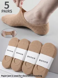 Women's Invisible Boat Socks, Fitted Breathable Anti-Slip Design, Comfortable Daily Wear, Ideal for Commuting & Casual Use