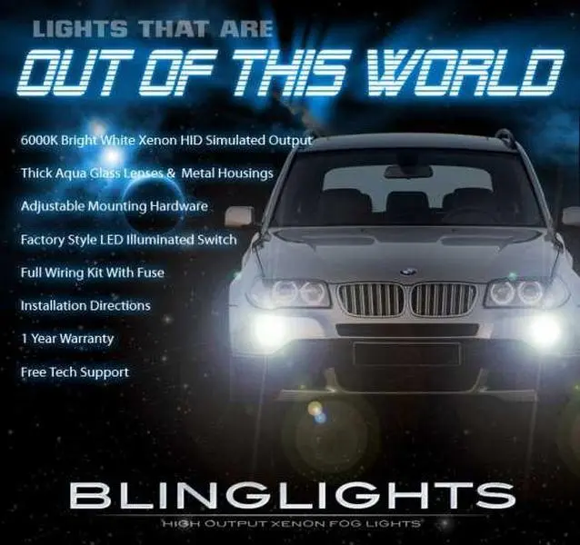 For 2006-2010 BMW X3 Xenon Halogen Fog Lamp Driving Light Kit e83