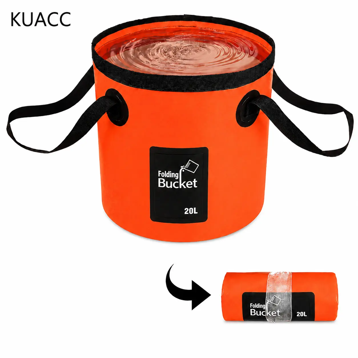 12L/20L Portable Folding Water Storage Bucket, Collapsible Water Container, Durable PVC Water Bucket with Handle, Suitable for Camping Tools, Fishing, Travel, Road Trip Essentials & Outdoor Gardening