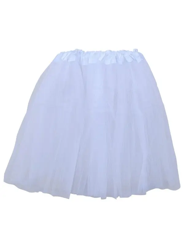 White Plus Size Adult Tutu Skirt Women's Plus Size 3- Laye