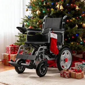 HOMYKING Foldable Electric Wheelchair 75 lbs Lightweight 15 Mile Range 12-inch Tires for Travel & Home Storage Christmas Gifts Black Friday Special - Healthcare