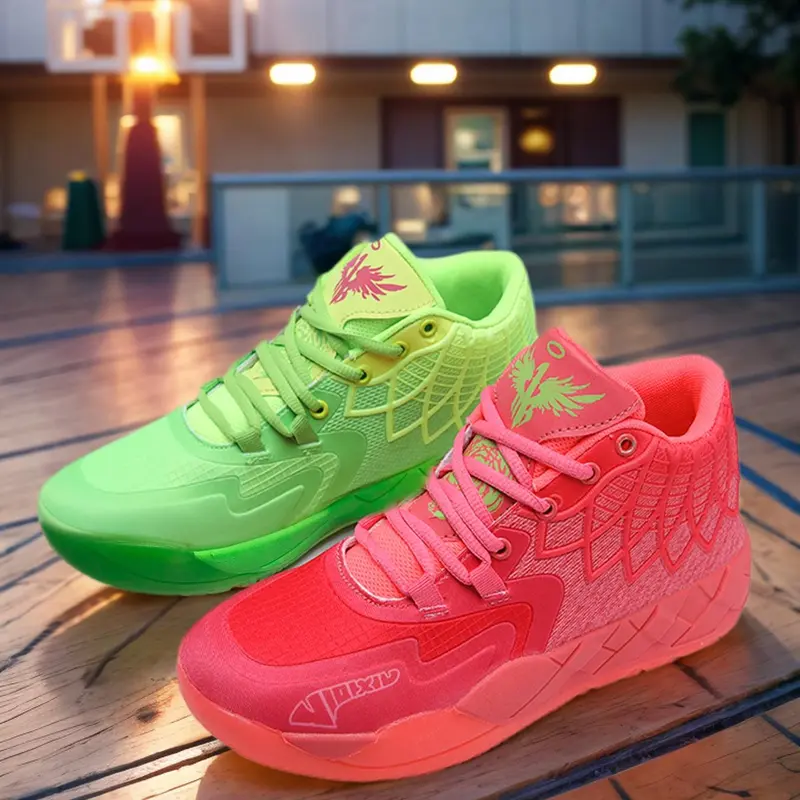 Unisex Basketball Shoes, Sporty Lace Up Non-slip Basketball Shoes, Breathable Comfortable Sports Shoes for Men & Women, Track Shoes, Workout Sneakers, Stylish Basketball Shoes, Athletic Shoes
