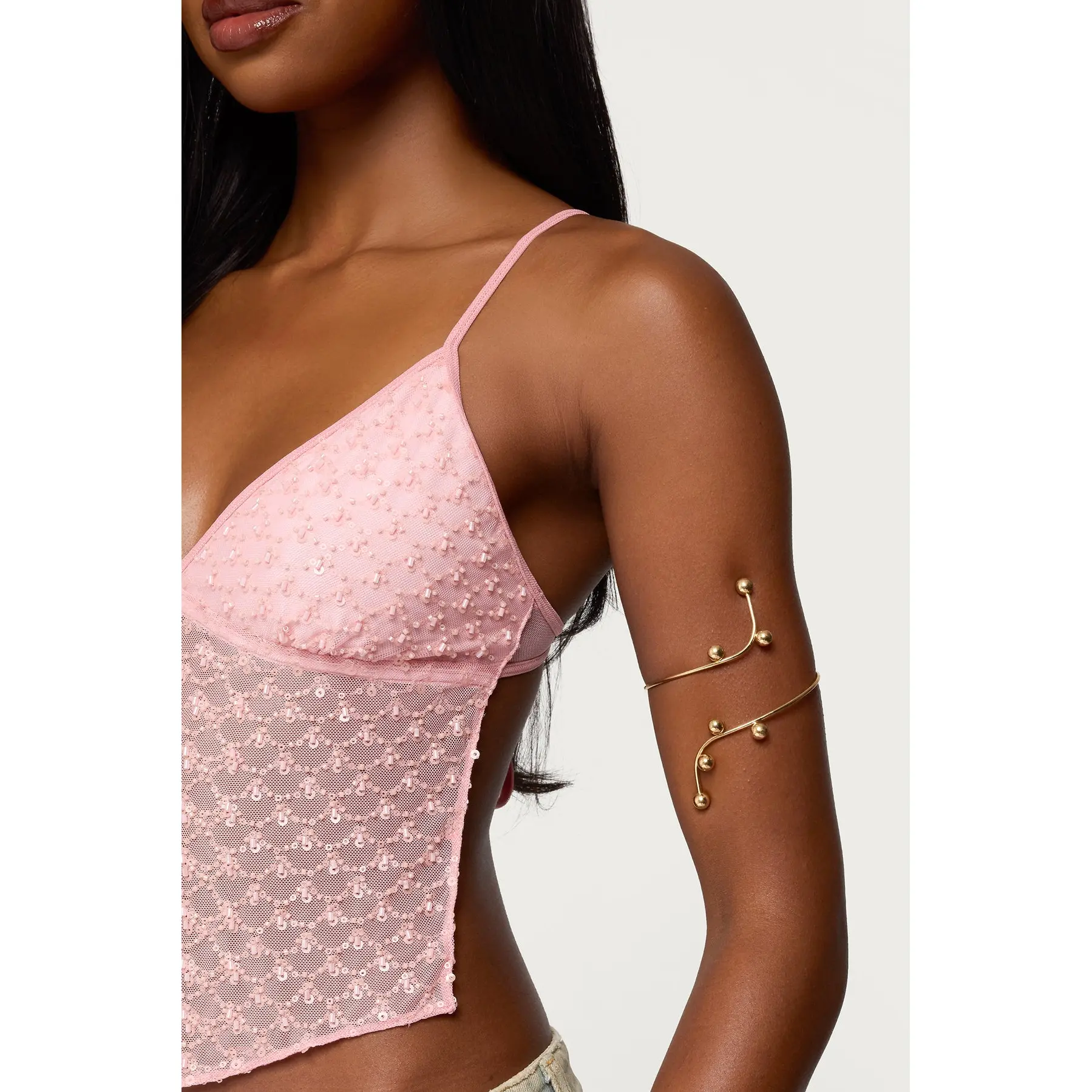 Drop Bead Wrapped Arm Cuff