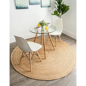 Natural Braided Jute Rug