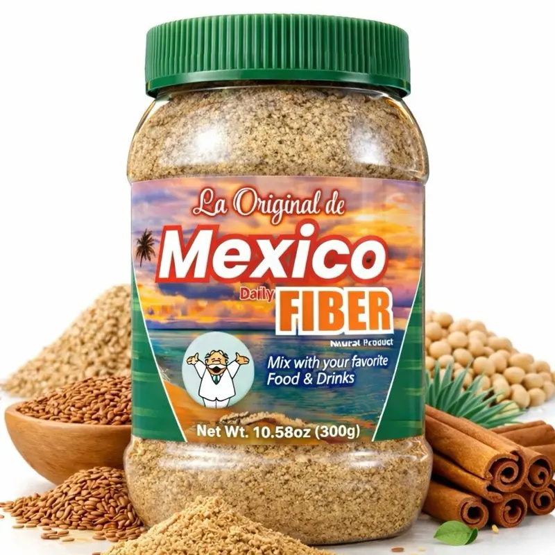 La Original Fibra de Mexico Natural Fiber Supplement Powder 300g (10.5oz) - New Packaging, Same Viral Formula, All-Natural Ingredients, Cocoa-Infused Wheat Bran & Maguey Blend, Clean Choice Dietary Support, Smoothie-Friendly