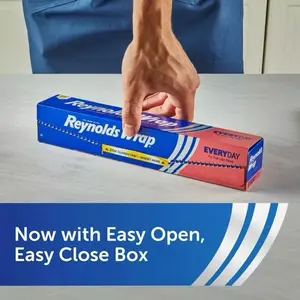 Reynolds Wrap Aluminum Foil (2-Pack, 250 sq ft Each) | Trusted Kitchen Essential for Wrapping & Baking