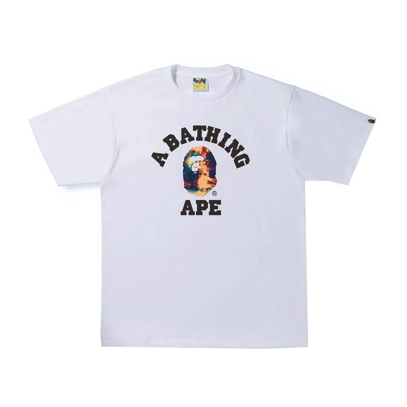 BAPE Tie Dye College Tee White/Navy