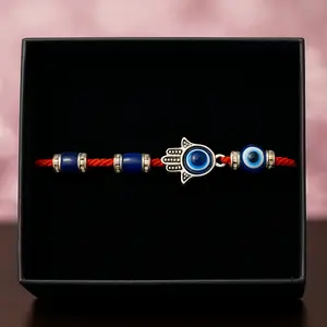 La Hija de la Santa Blessed Evil Eye & Hamsa Bracelet Protection Cleanse Energy Shield Red Rope Symbolic Spiritual Accessory