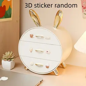 Rabbit Theme Key Storage Rack, Large Capacity Cosmetic Organizer Box, Multi-Functional Entryway Shelf, Desk Organizer, Perfect for Organizing Essentials