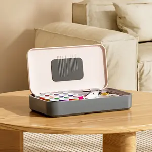 Family Travel Sewing Kit, Portable Small Traveler Sewing Supplies, Repair Kit with Thread Accessories, DIY Sewing Supplies Organizer Box