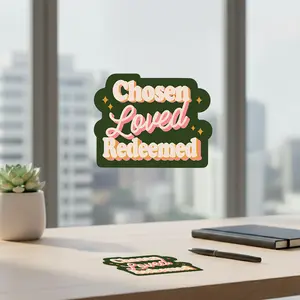 Chosen Loved Redeemed UV Sticker