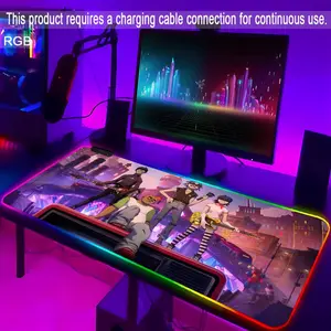 Demon Days G-GorillazS Mouse Pad Gaming Rgb Mousepad Backlit Keyboard Gamer Girl Xxl Laptop Mat Table Pads Deskpad