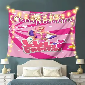 1 piece of Luli Pampin peach skin wall hanging with a background, suitable for the living room, bedroom, 3-piece horizontal wall art for party backgrounds, and a fashionable gift for birthdays, Christmas, and Halloween