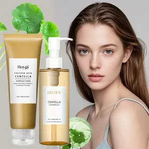 1.01oz Centella essence+120g Centella Moisture Cleaning Set, a refreshing and mild Hydrating moisturizing cleansing cleanser to improve dry light beige, smooth, soft, light beige, mild, clean, delicate pores, and revitalize Hydrate