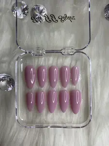 Sheer Nude Pink-Press ons Luxury Nail