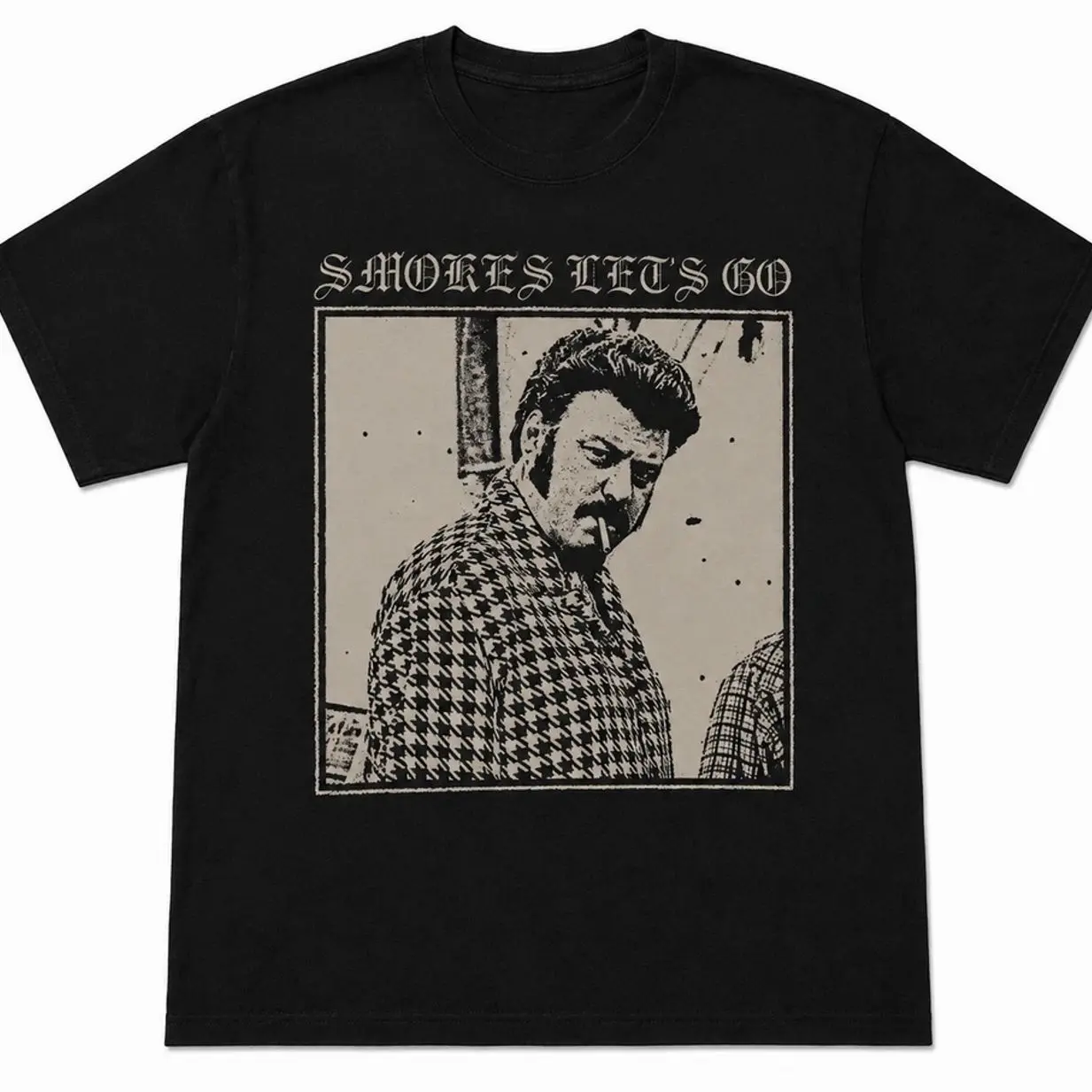Men's Unisex Streetwear Short-Sleeve Top - Trailer Park Boys "Smokes Let's Go Ricky" Graphic T-Shirt for Women, Ladies 1E0