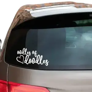 Ooddles Doodles Goldendoodle Labradoodle Six Inch Vinyl Car Decal Dog Pet Lover Rescue Paw For pc laptop truck stanley tumbler sticker