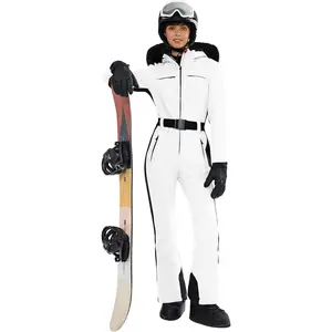 Yousify Womens Ski Suit One Piece Snowsuit Onesie Waterproof Windproof Ski Jacket Snowboard Sports Slim Jumpsuits Outerwear