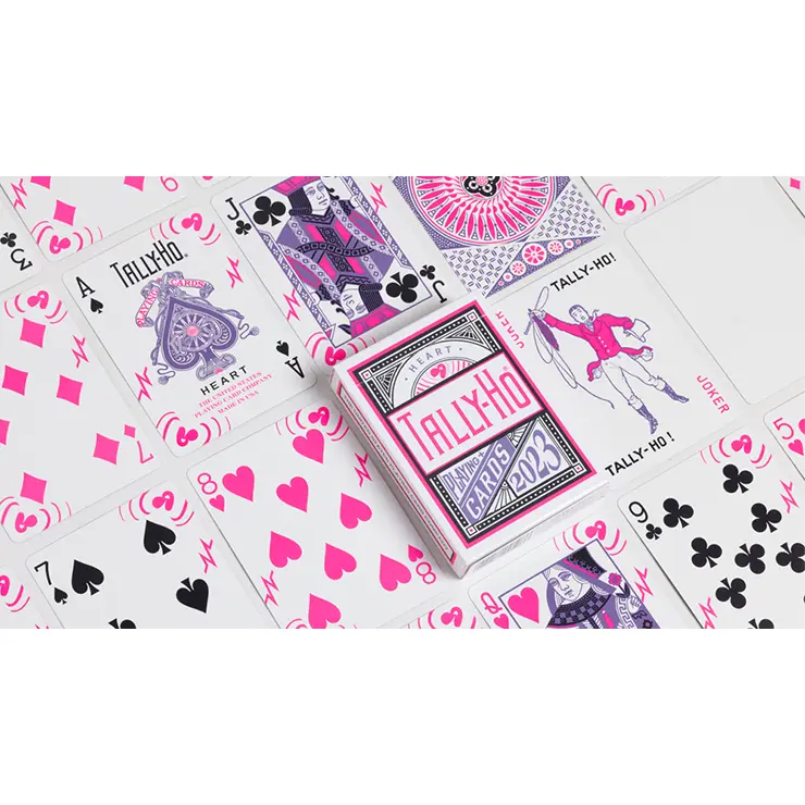 Tally Ho Circle Back Heart Playing Cards - Poker Size with Embossed Linoid Finish & Special Faces for Cardistry - 2022 Edition