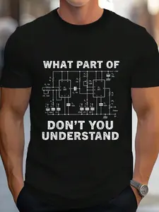 100% Cotton Electrical Engineer Funny Engineering Sarcasm T-Shirt Women's Men's Graphic Tee Crew Neck summer vacation Tops