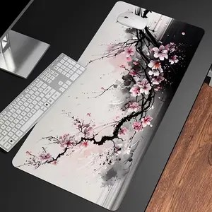 Large Rubber Gaming Mouse Pad, Floral Design, Fun Desktop Element, Office & Gaming Setup, Ideal Christmas & Halloween Gift