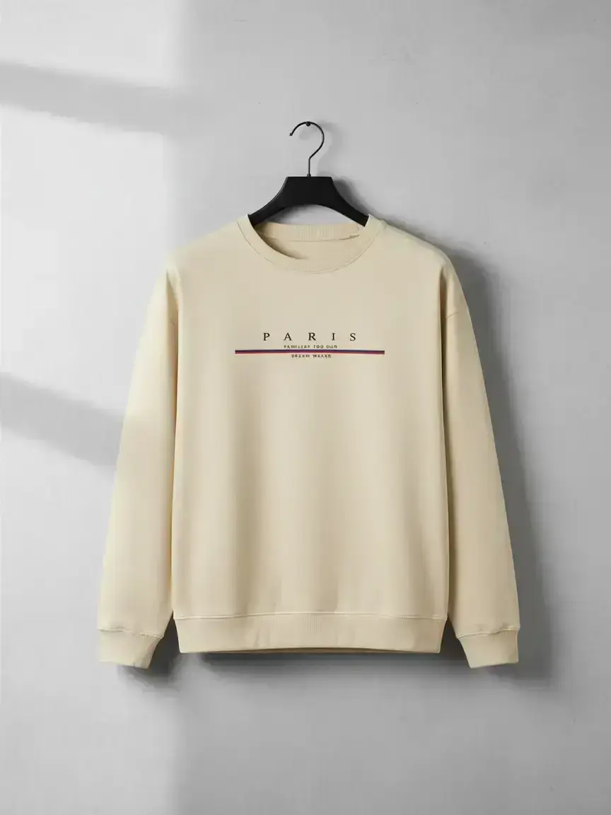 Men's Solid Color & Letter Print Drop Shoulder Casual Fashion Sweatshirt, Regular Fit Casual Soft Comfy Long Sleeve Round Neck Pullover for Fall & Winter, Men's Clothes for Daily Wear, Casual Fitted Sweatshirt, Cozy Sweatshirts