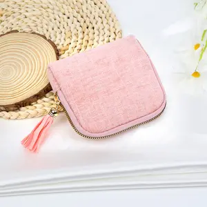 High-Quality Tassel Jewelry Pouch – Cute Corduroy Organizer with Internal Dividers, Smooth Zipper Closure, Soft Lining to Prevent Tangles & Scratches for Daily Use or Travel, Lightweight Organizer Pouch for Bangle, Bracelets