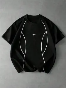 Men's Vintage American Style T-Shirt, Minimalist Design, Perfect for Casual Wear, Ideal Gift, Durable Fabric, Comfortable Fit