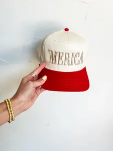 Merica Two Tone Cap, Memorial Day, USA, Trendy Hat, Forth of July Hat, Summer Hat, Patriotic, Independence Day