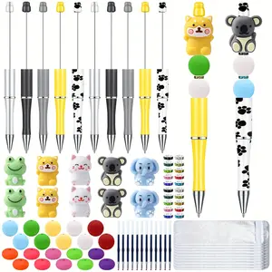 Beaded Pens Diy Pen Making Kit 5 Silicone Beads for Pen Supplies Cute Pen Beads Bulk School Office Present