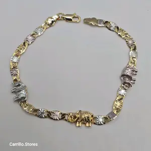 Elephant's beautiful bracelet three colors Gold-plated 8"inches new style