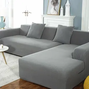 Solid Color Sofa Cover, 1 Count Non-slip Elastic Sofa Slipcover, Dustproof Sofa Protector for Living Room, Fashionable Sofa Protector for Home Decor