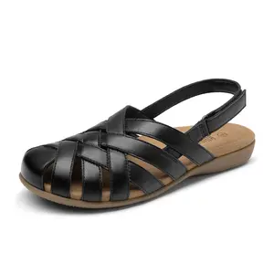 RIHERO Women's Closed Toe Arch Support Fisherman Sandals, Adjustable Strap Comfort Walking Sandals