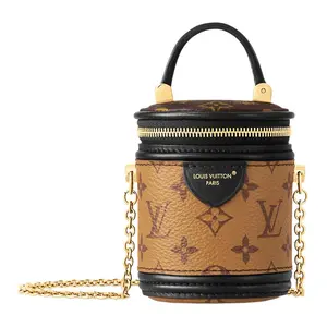 Louis Vuitton Micro Cannes Monogram Canvas and Leather Bucket Bag for Women, Multicolor