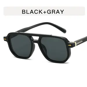 Polarized sunglasses with a large square frame, face-shaping, UV protection, high-end sun glasses