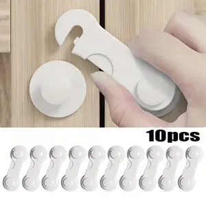 10 Piece Safety Locks, Durable Abs Plastic, No Phthalates, Easy Installation, Ideal for Cabinets, Drawers & Fridges, Magnetic Cabinet Locks