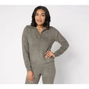 Barefoot Dreams CozyChic Lite Cable Half Zip Pullover