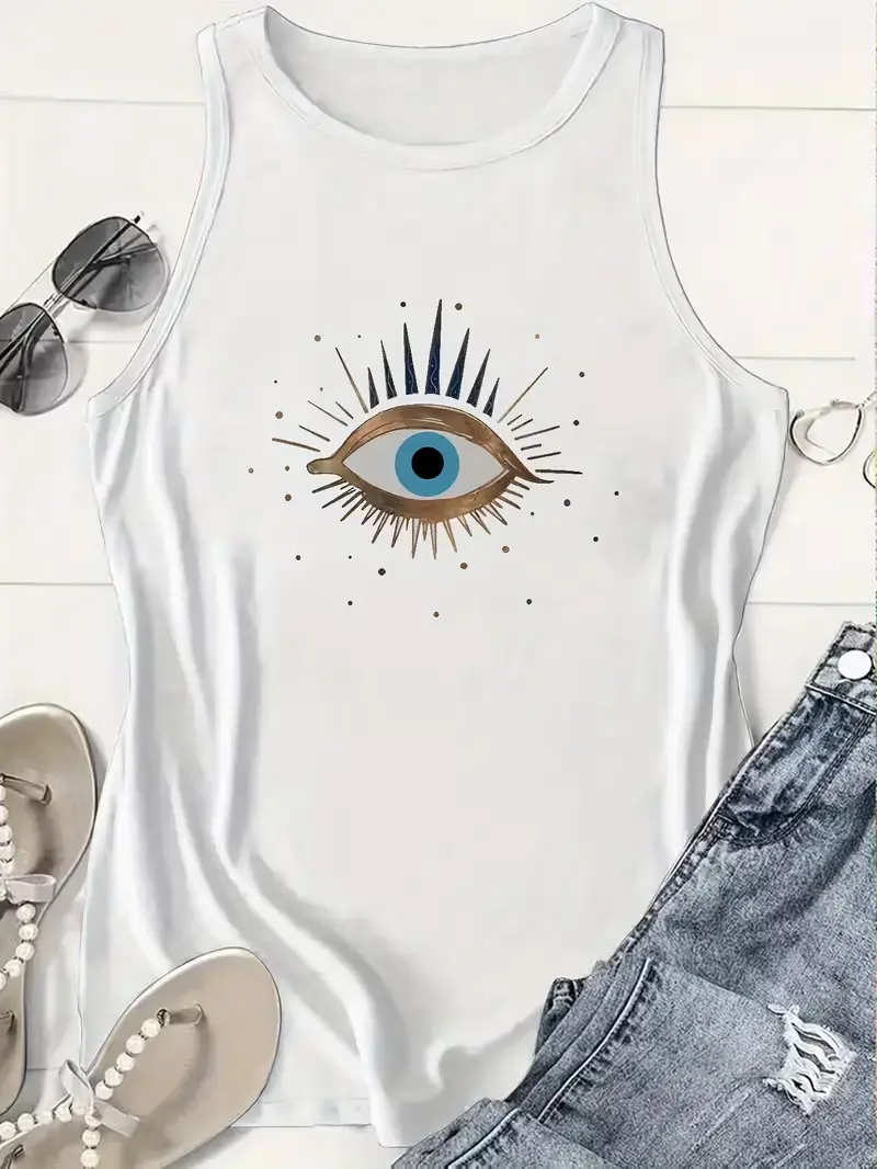 Evil Eye Boho Art Tank Top,summerwins