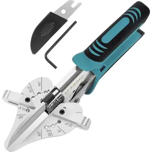 O’22.5 Degree Ratchet Miter Shears, 80% Force Reduction For Angular Cutting PVC Molding, Soft Wood, Shoe Molding, Quarter Round Cutting Tool, Trim Hand Tool, w/ 1pc Blade